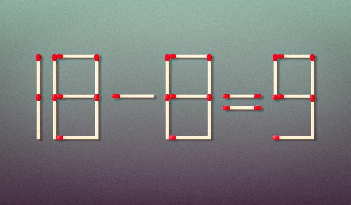 Úkol pro opravdové génie: musíte přetáhnout pouze jednu sirku.