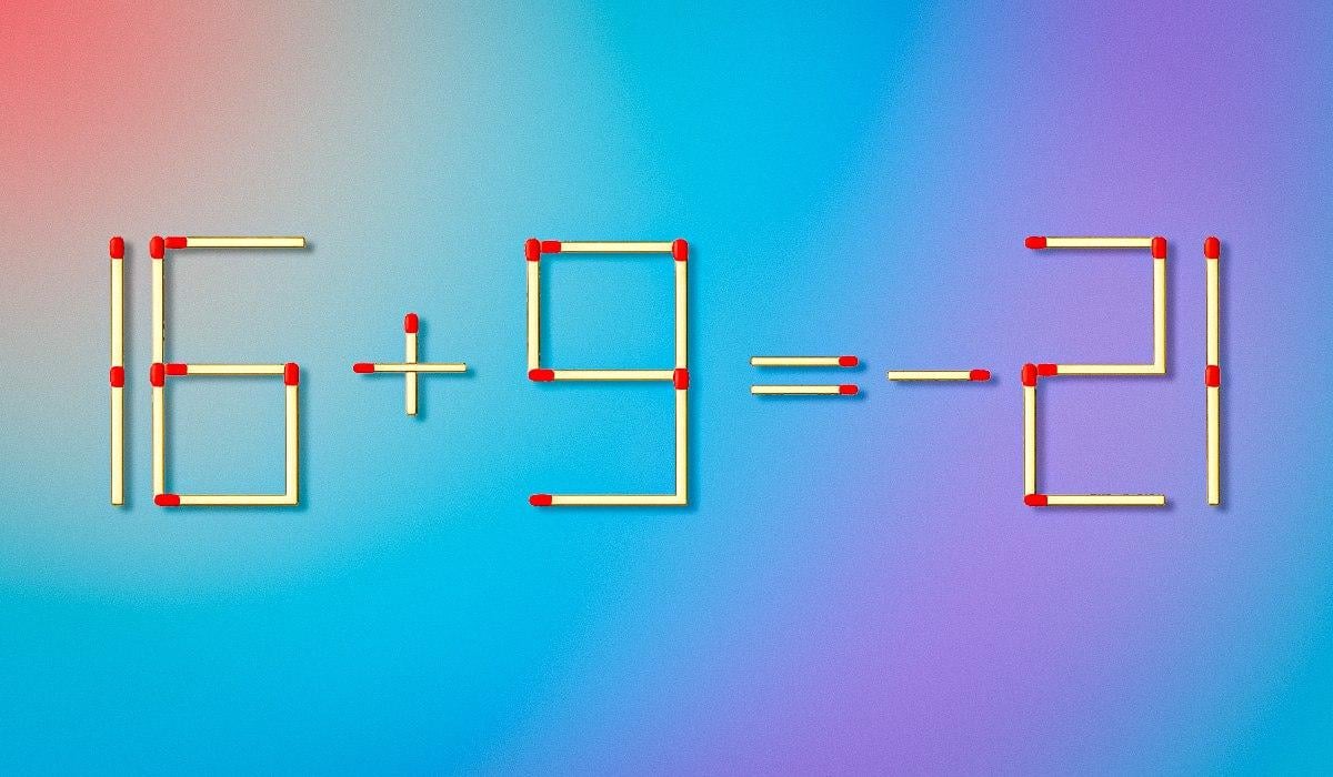 Kterou zápalku je třeba přetáhnout, aby se opravila rovnost: rychlý test na ověření IQ