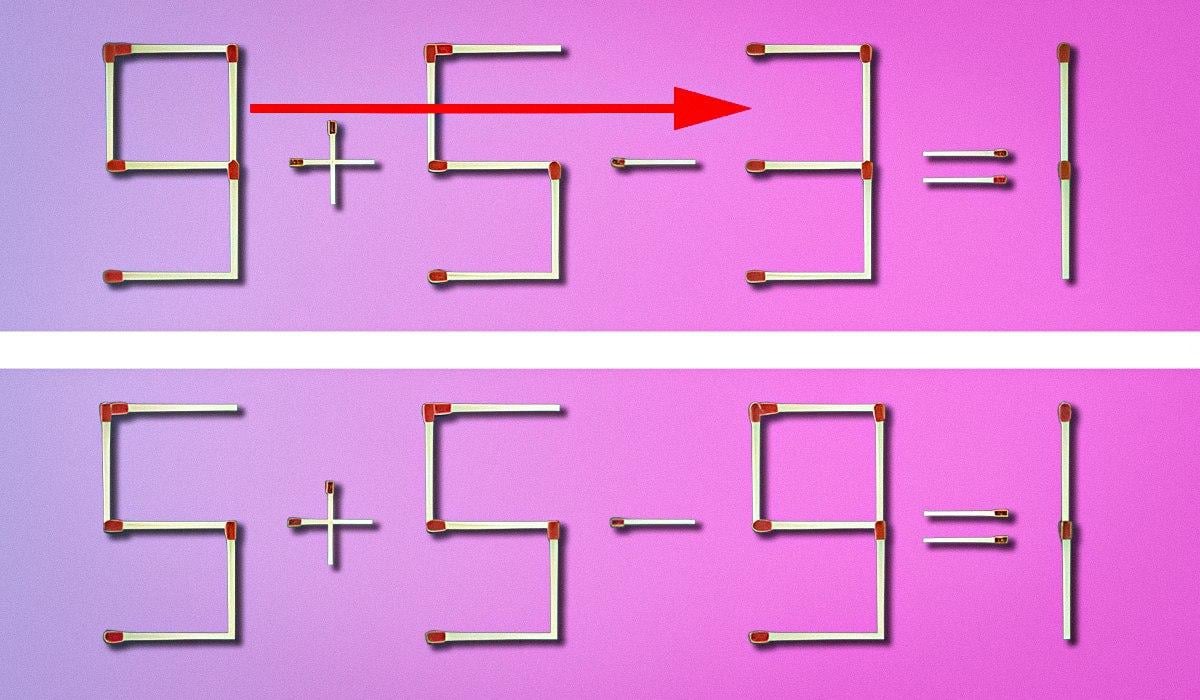 IQ test: musíte přemístit pouze jednu zápalku