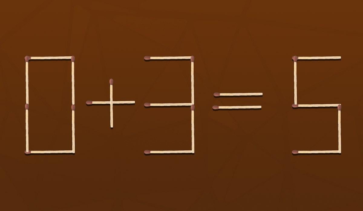 IQ test: stačí hodit pouze jednu sirku.