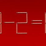 7vteřinová hádanka: je třeba přesunout pouze jednu zápalku