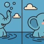 Geniální test: najděte 3 rozdíly na obrázku slona ve vodě